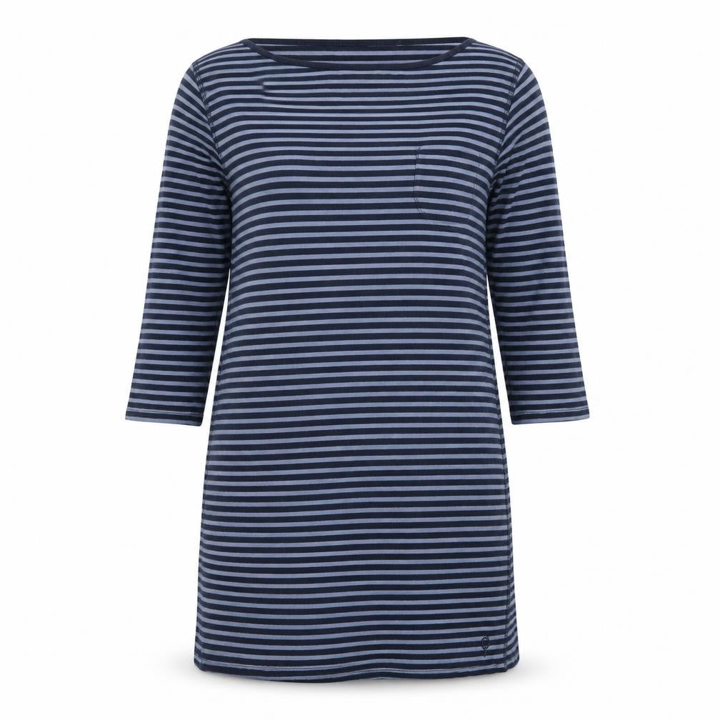 FatFace Women Blue Stripe Cotton Shift Dress Size 14