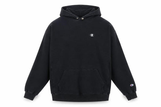 Champion Men's Black Pullover Hoodie Medium Embroidered Logo