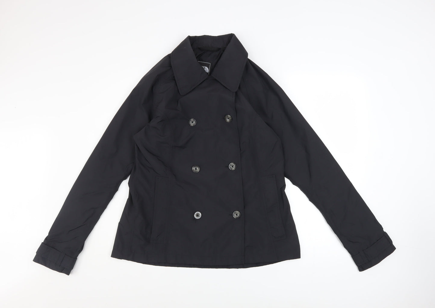 The North Face Womens Black Waterproof Pea Coat Jacket Size L
