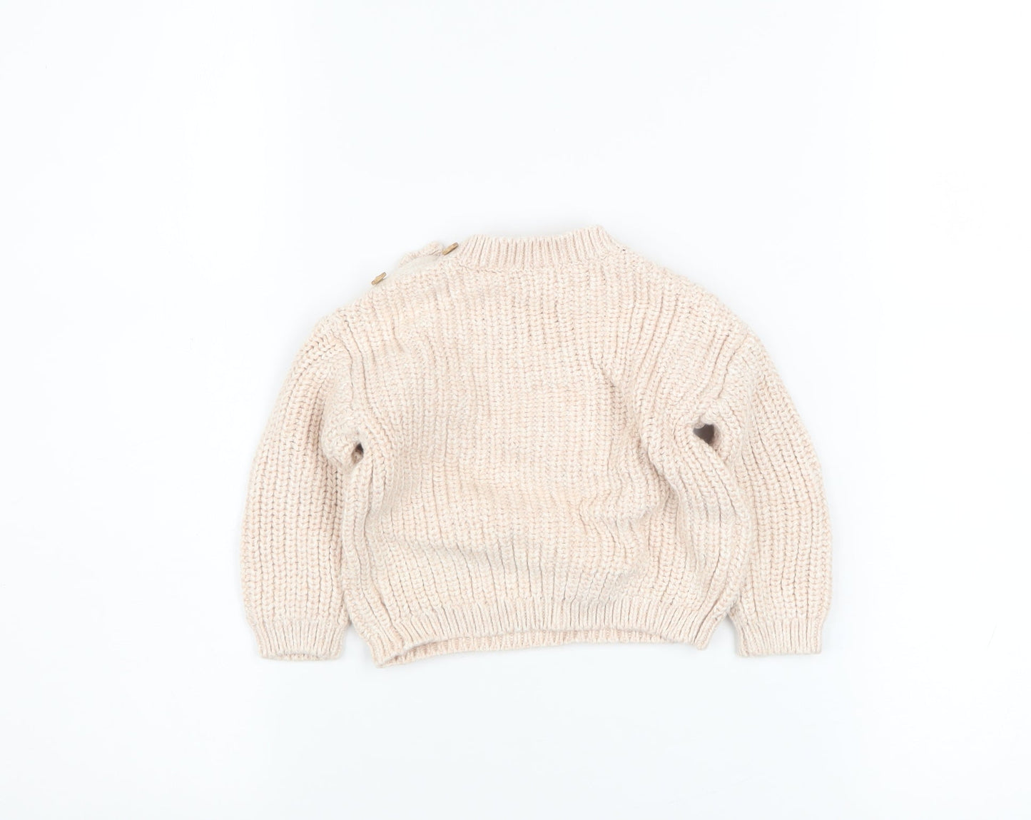 George Unisex Baby Pink Knit Love Jumper 3-6 Months Cotton Pullover