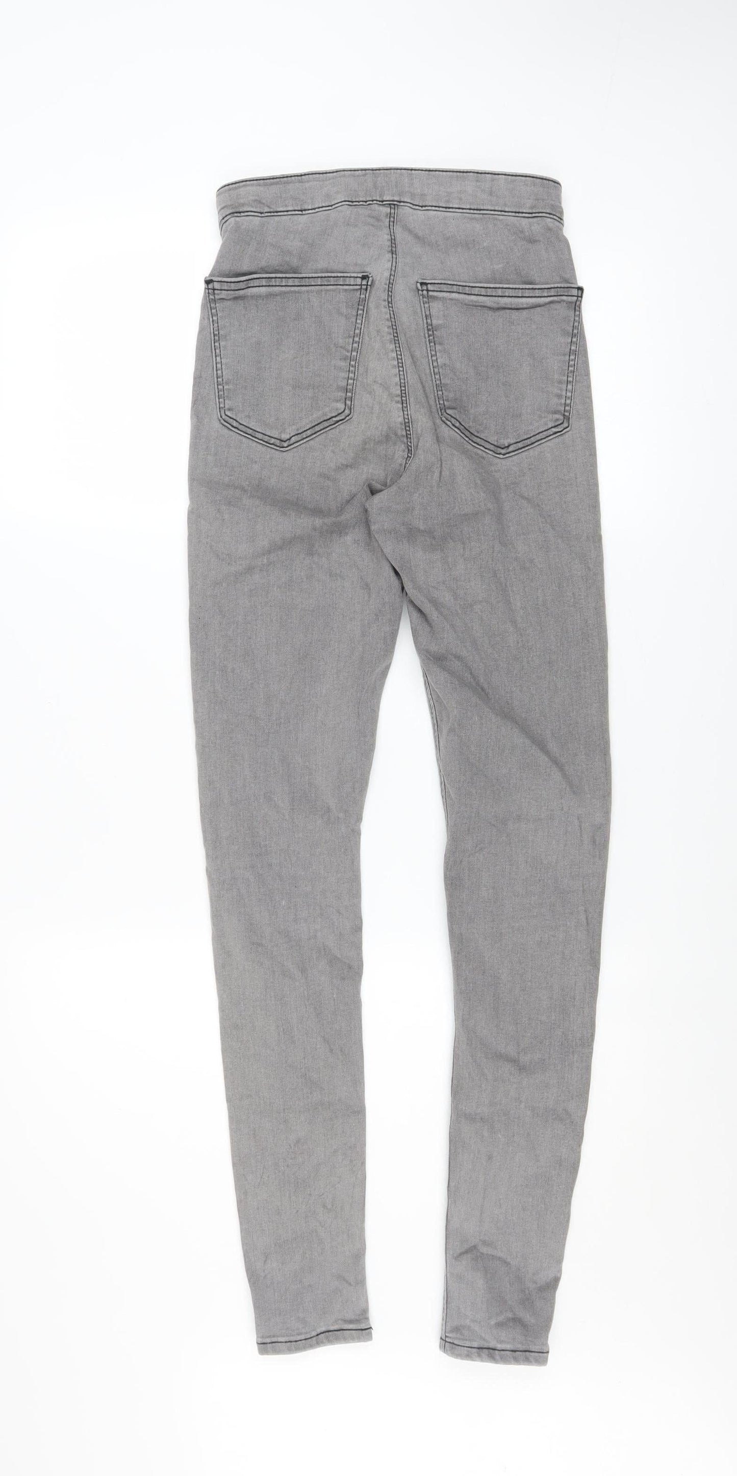 Topshop Women’s Grey Skinny Stretch Jeans Size 10 Regular Fit