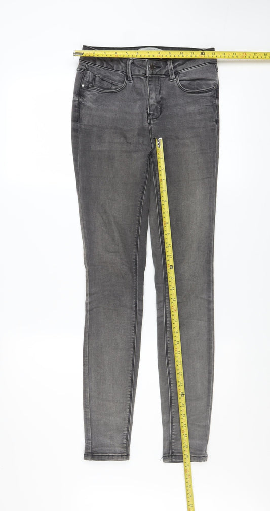 New Look Women Grey Skinny Jeans Size 8 Stretch Denim