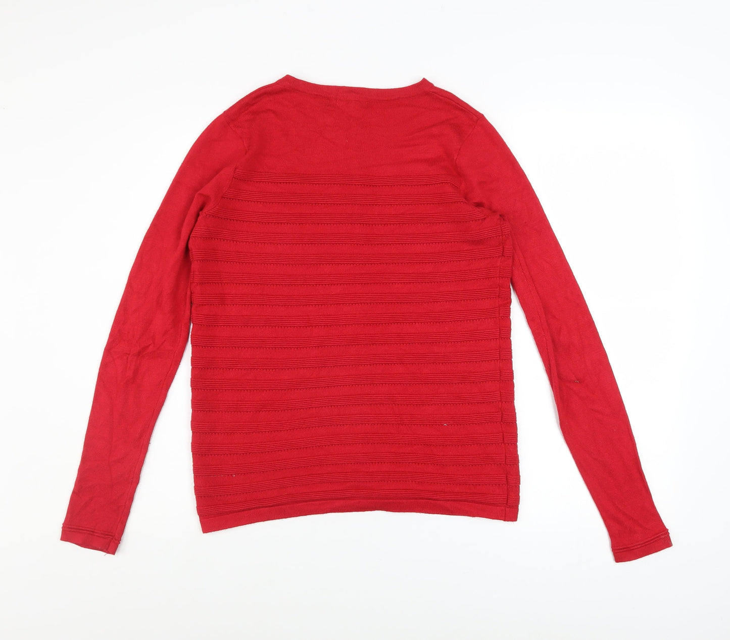 Bonmarché Women’s Red Button-Up Knit Cardigan Size S