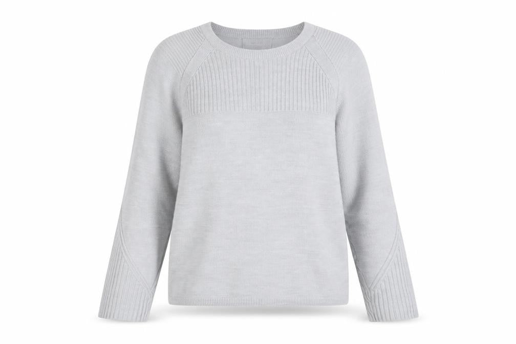 Marks and Spencer Women Grey Size 12 Crew Neck Knit Jumper