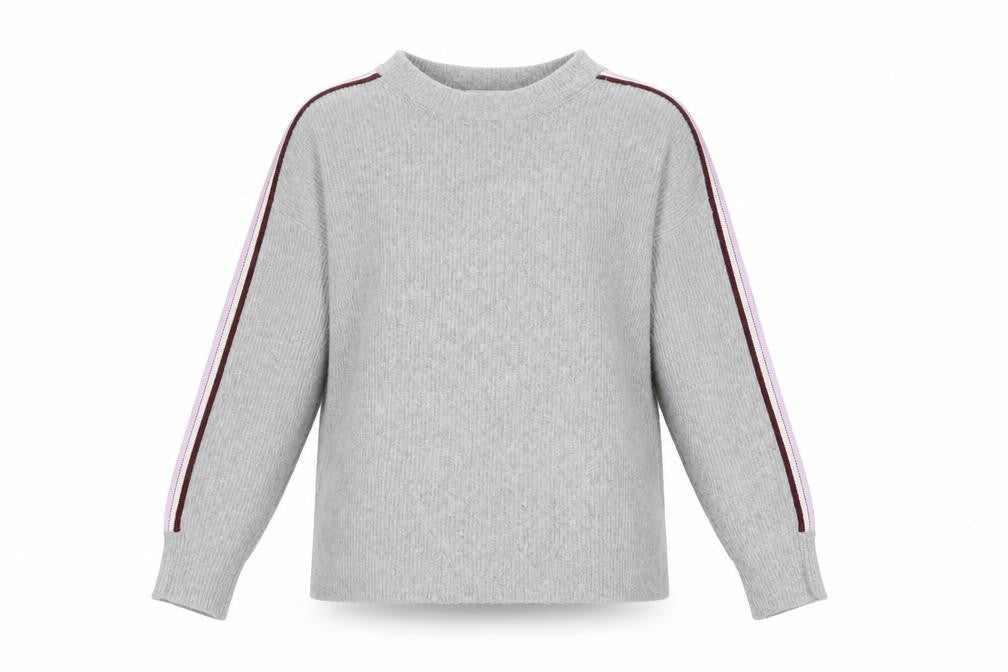 Hush Women’s Grey Ribbed Knit Pullover Jumper L/XL Crew Neck