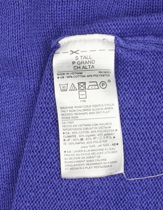 Old Navy Women’s Purple V-Neck Knit Pullover Jumper Size S Tall