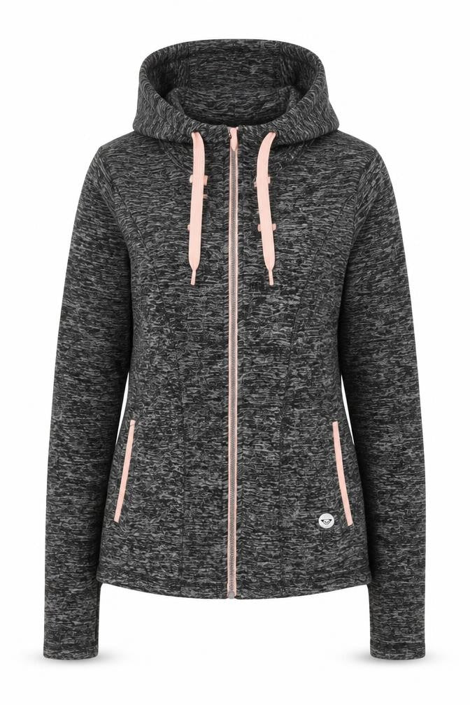 Roxy Women's Grey Full Zip Hoodie Small Polyester Hooded Sweatshirt