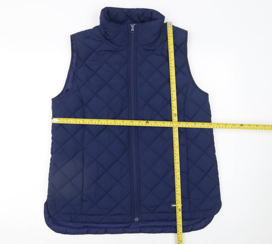 Lands' End Men's Blue Quilted Insulated Waistcoat M Regular Fit
