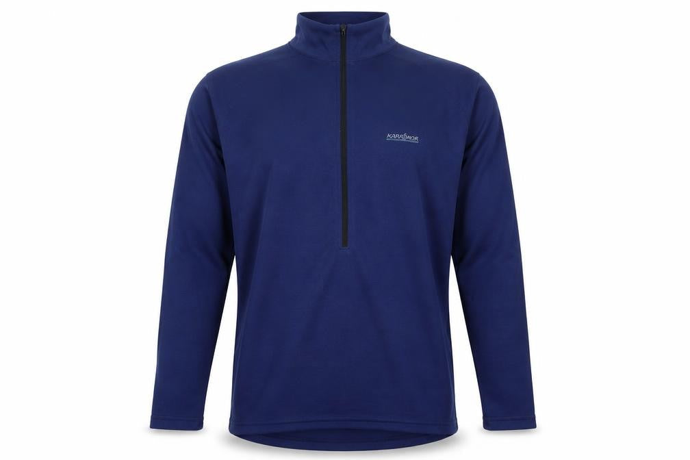 Karrimor Men's Blue Large 1/2 Zip Fleece Sweatshirt Outdoor Hiking Top