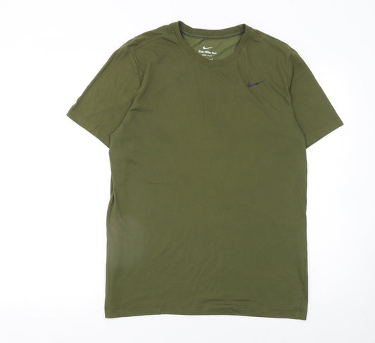 Nike Men's Green Dri-Fit Short Sleeve Crew Neck T-Shirt M
