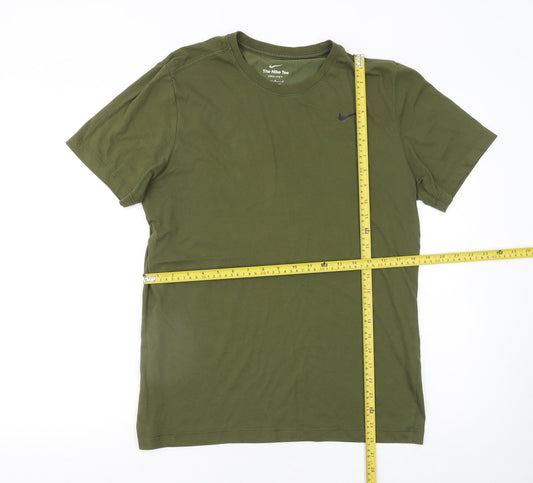 Nike Men's Green Dri-Fit Short Sleeve Crew Neck T-Shirt M