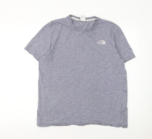 The North Face Men's Blue Medium Logo Graphic Cotton T-Shirt