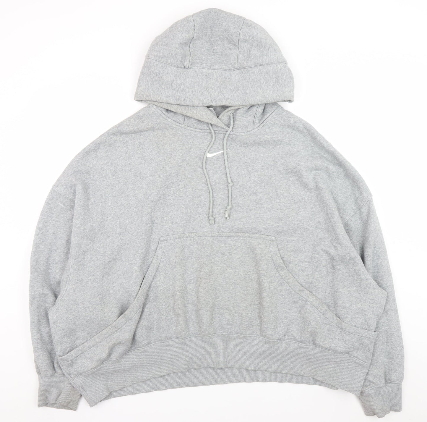 Nike Men's Grey XL Pullover Hoodie Relaxed Fit Fleece Sweatshirt