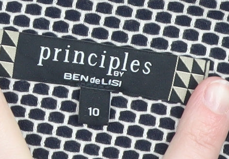Principles by Ben de Lisi Women's Black Geometric Blazer Size 10