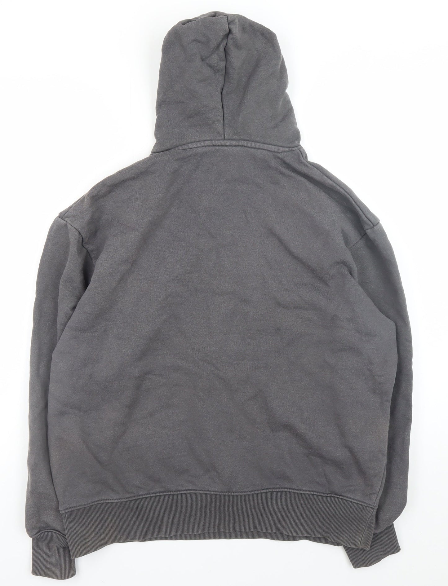 ASOS Design Men's Grey Pullover Hoodie Cotton Blend Size M