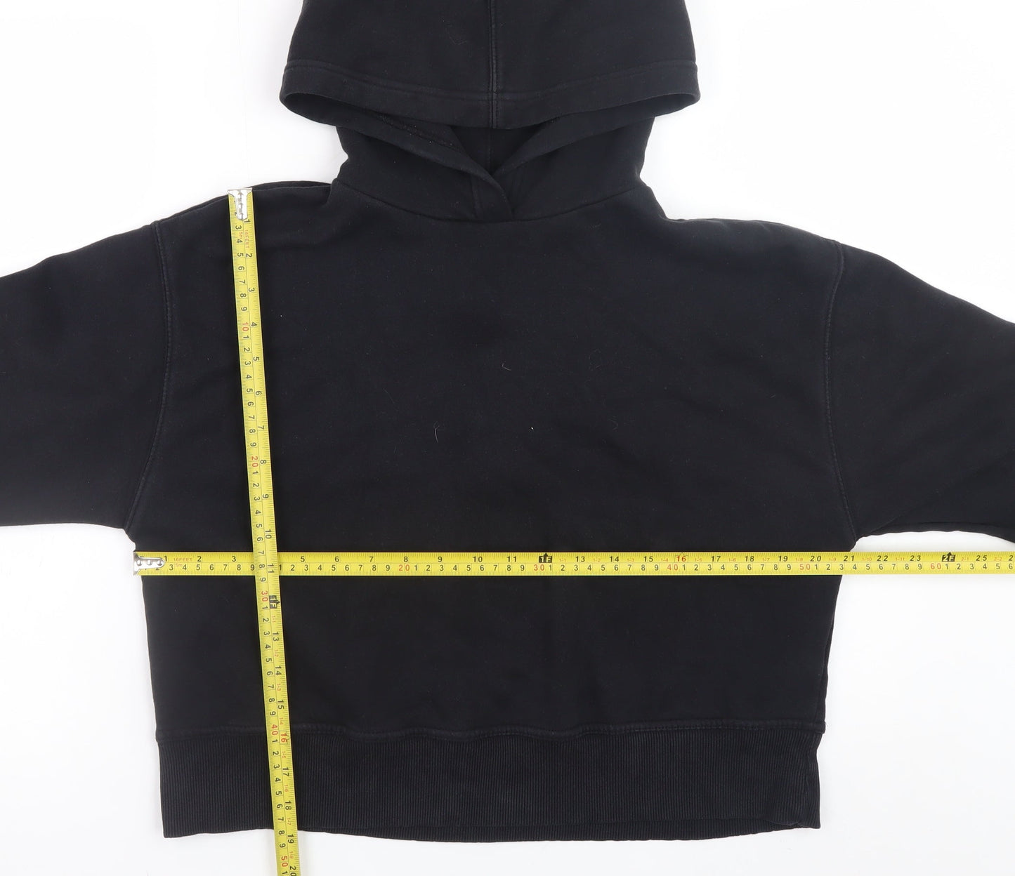 Zara Women Black M Pullover Hoodie Casual Sweatshirt