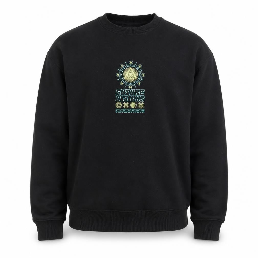 River Island Men's Black Graphic Pullover Sweatshirt Size S