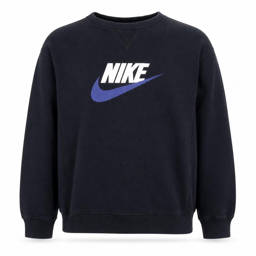 Nike Teens Black Crew Neck Logo Sweatshirt Regular Fit 13-14 Years