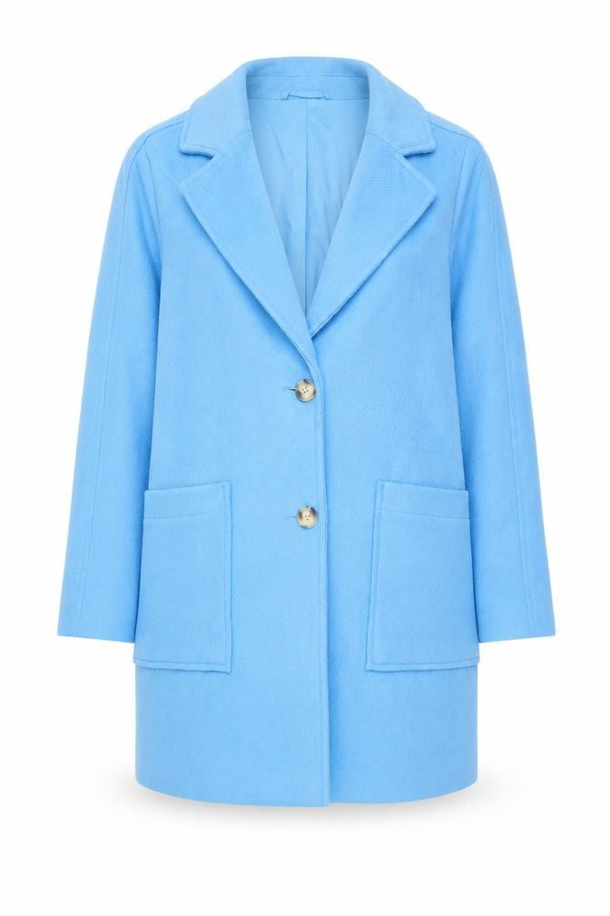 Marks and Spencer Women’s Blue Coat Size 12 Classic Mid-Length Overcoat