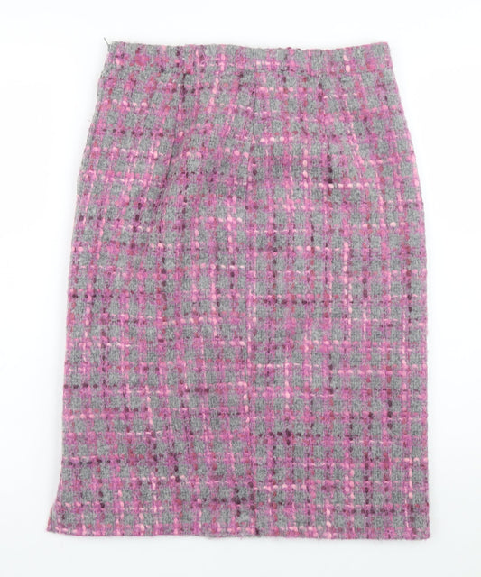 Gerry Weber Women’s Pink Wool Tweed Pencil Skirt Size 12