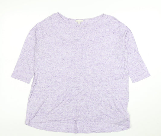 Gap Women’s Purple 3/4 Sleeve Relaxed Fit Jersey T-Shirt Size S