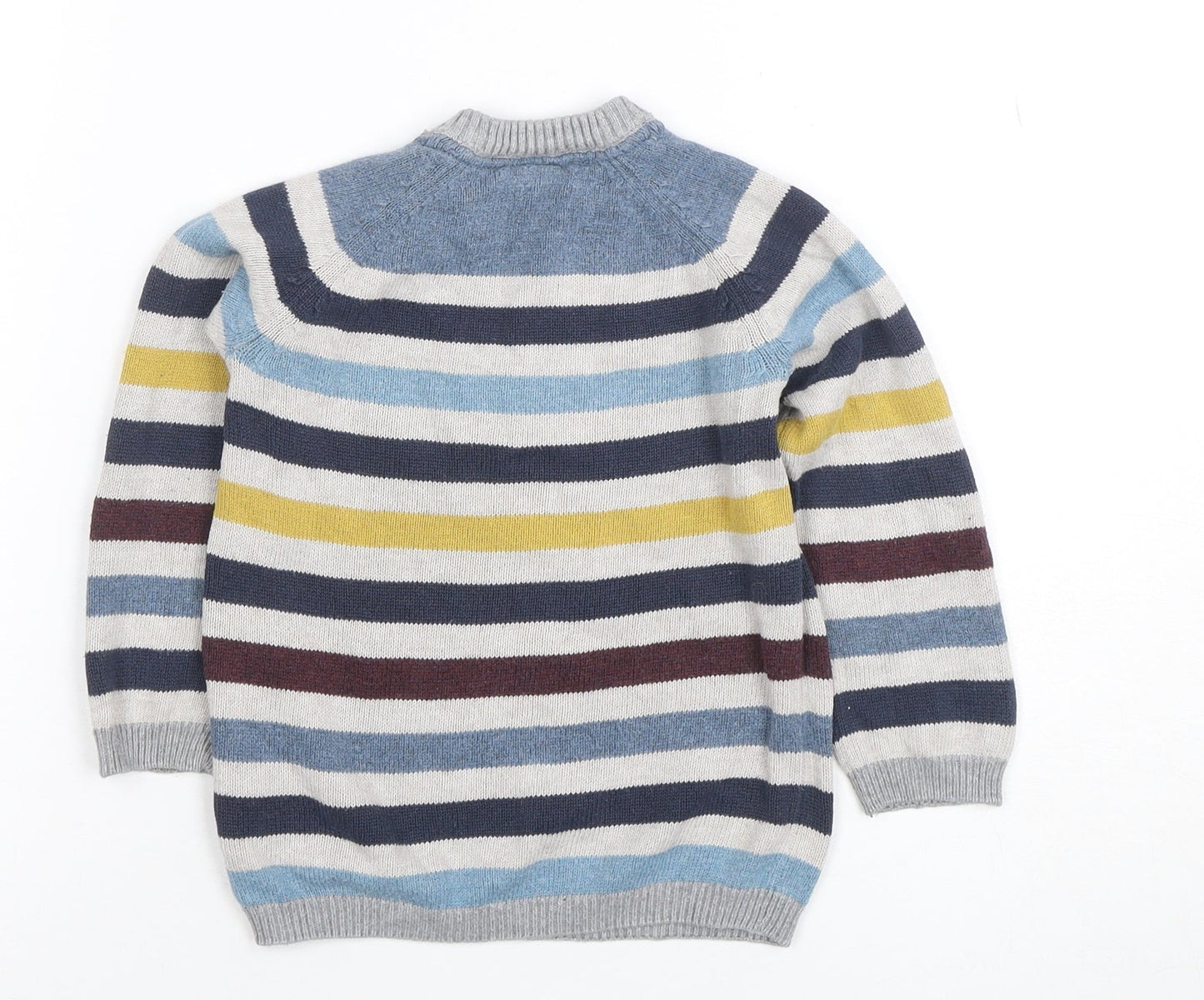 H&M Unisex Baby Multicoloured Striped Knit Pullover Jumper 12-18 Months