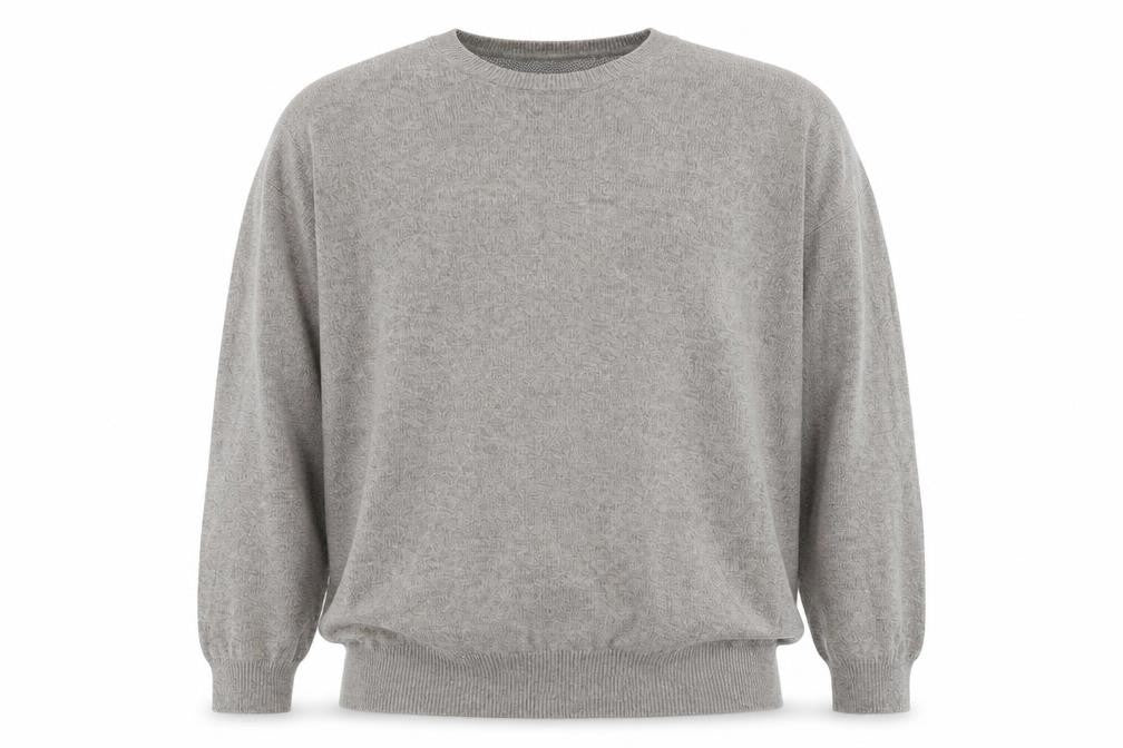 Marks and Spencer Mens Grey Cotton Crew Neck Jumper XXL Regular Fit