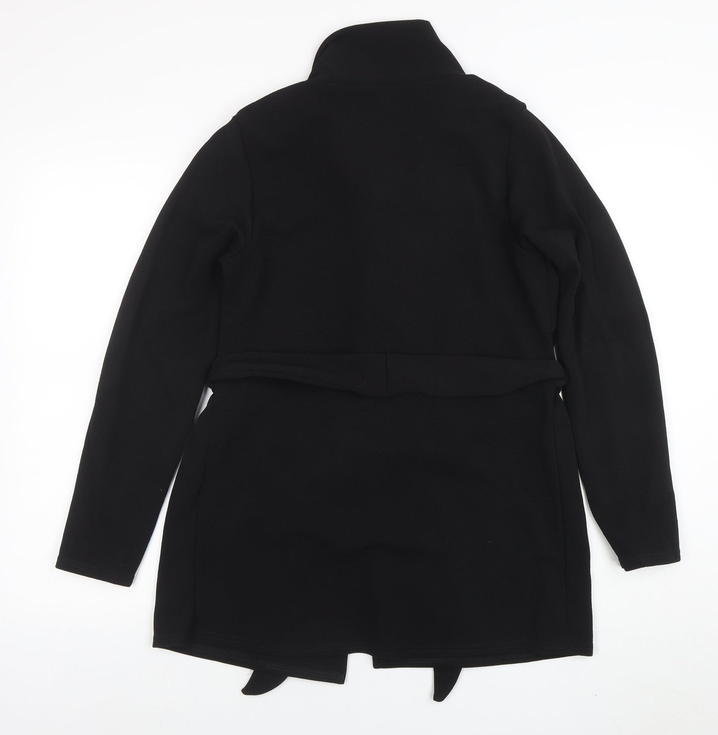 PrettyLittleThing Womens Black Belted Coatigan Size 12
