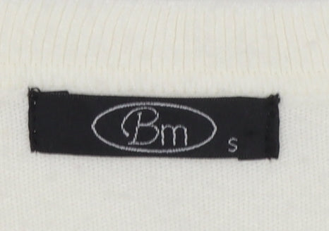 Bonmarché Womens Ivory Ruffle Edge V-Neck Cardigan Size S