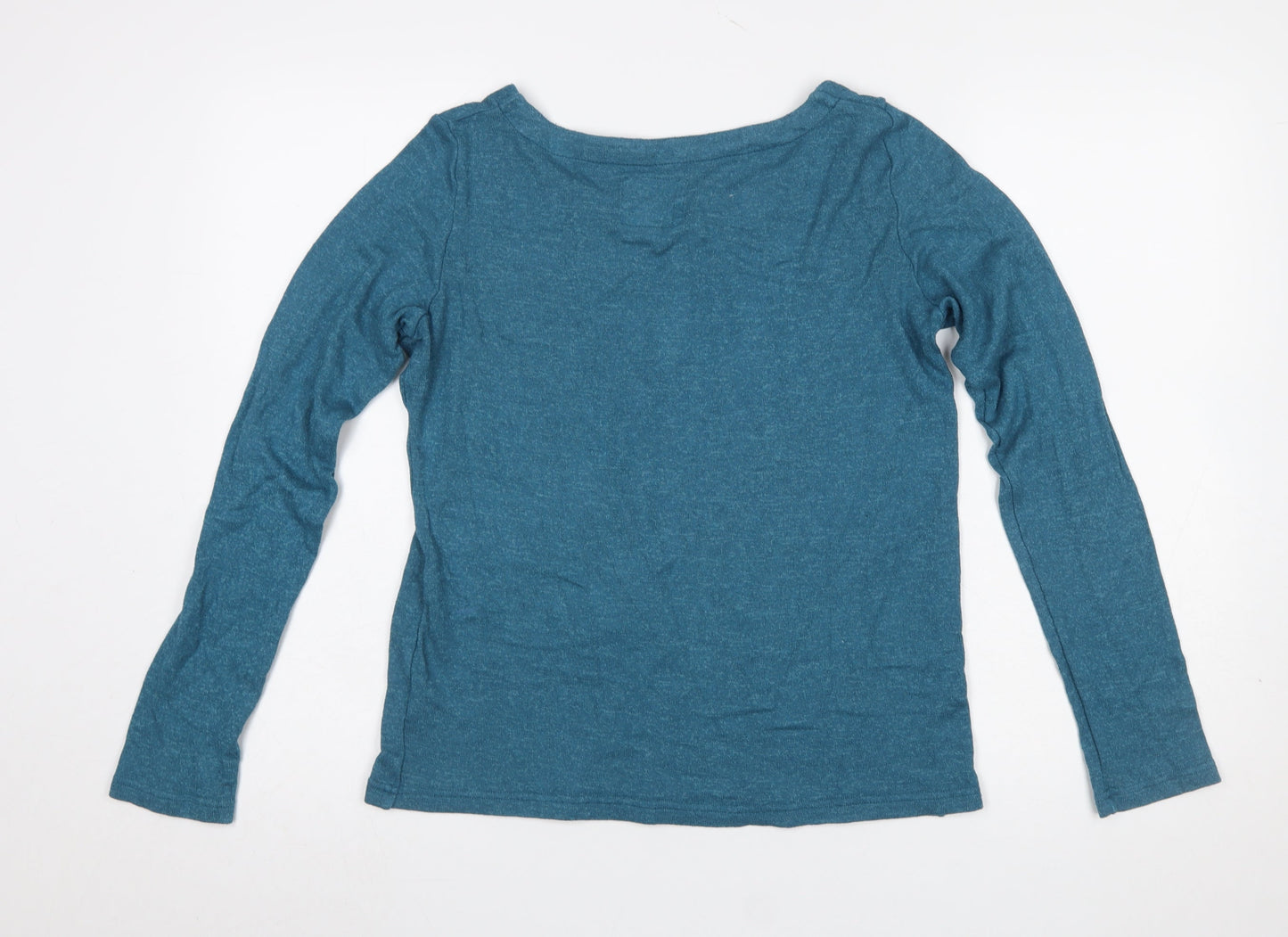 Mountain Warehouse Women Blue Long Sleeve Basic T-Shirt UK 10