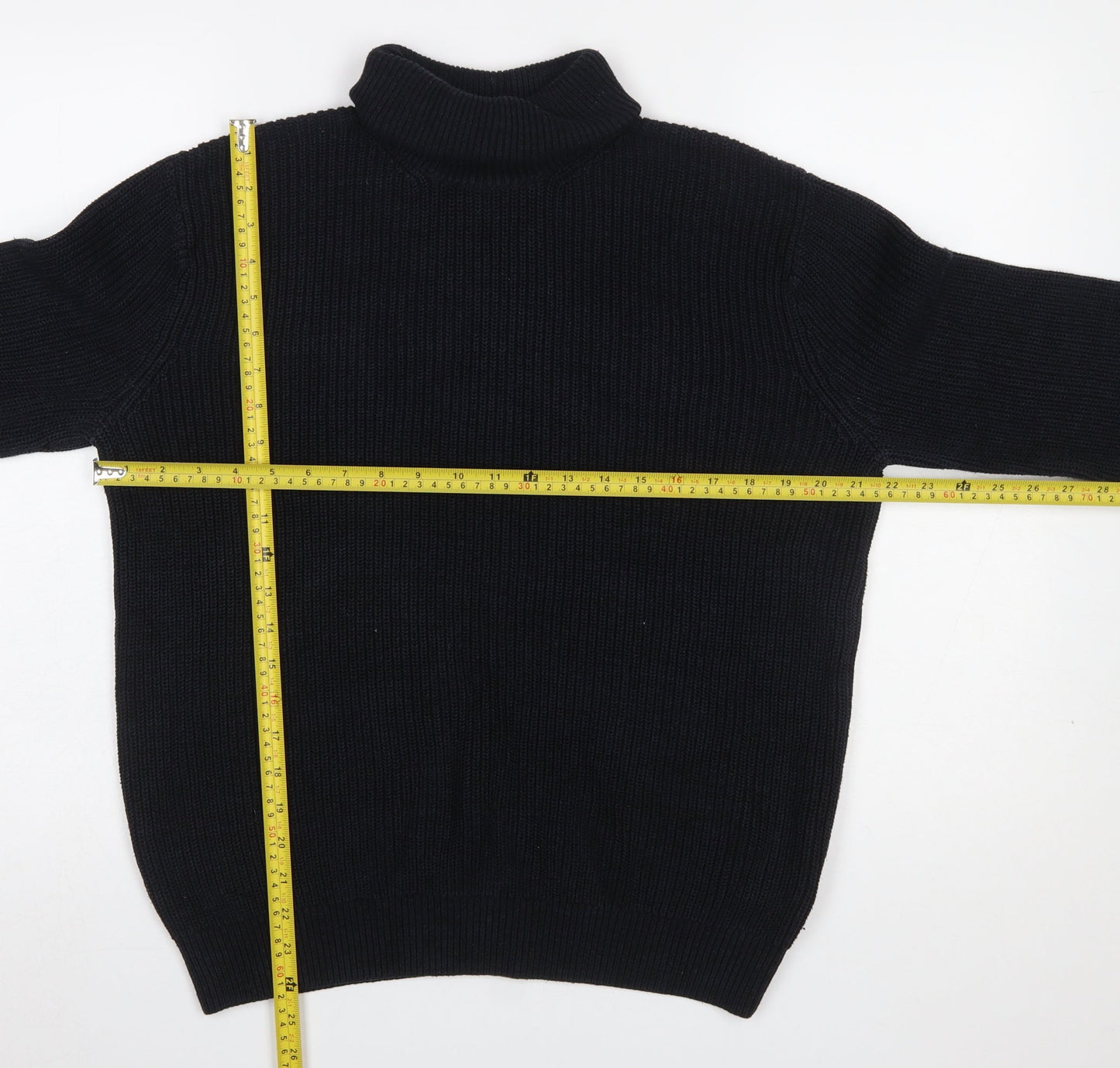 H&M Women’s Black Roll Neck Knit Jumper Size 12