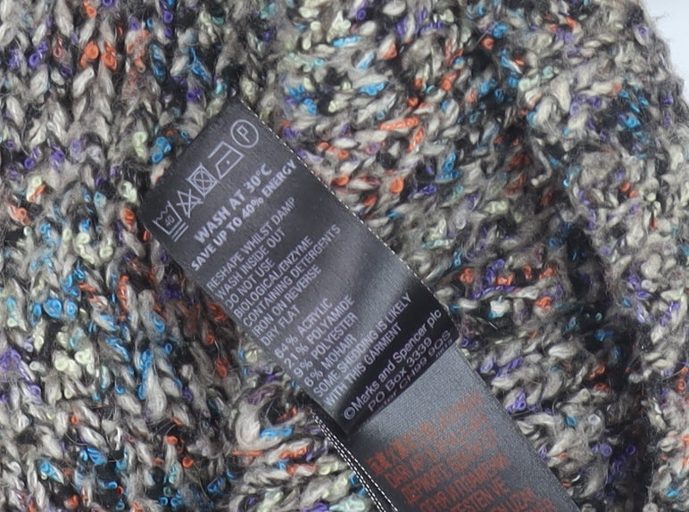 Marks and Spencer Indigo Women’s Multicoloured Chunky Knit Pullover Jumper Size 12