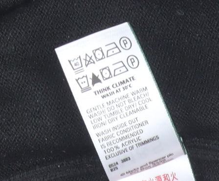 Marks and Spencer Womens Grey Black Colour Block Jumper Size 12 Acrylic Knit