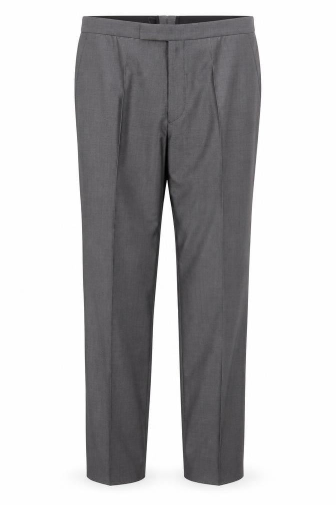 Torre Men’s Grey Wool Blend Pleated Formal Dress Pants Size XL 38in