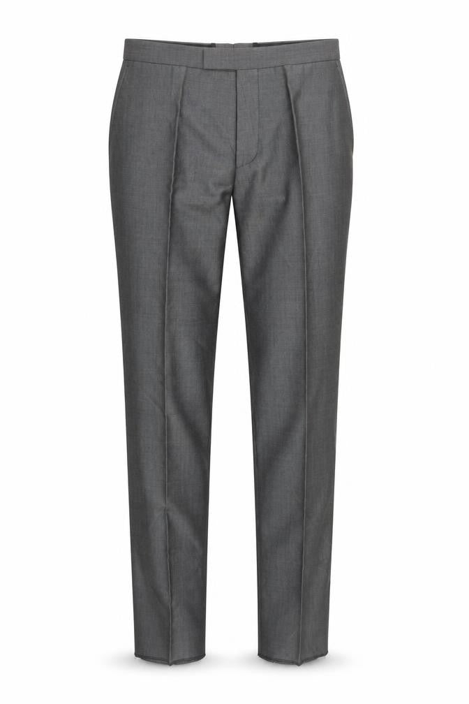 Torre Formal Wear Men's Grey 34L Pleated Dress Trousers