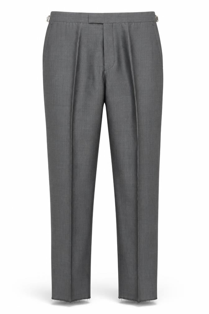 Torre Men’s Grey Formal Dress Trousers 34R Wool Mohair Blend