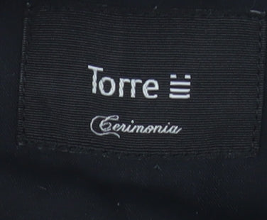Torre Cerimonia Men's Grey Wool Mohair Blend Dress Trousers 36L