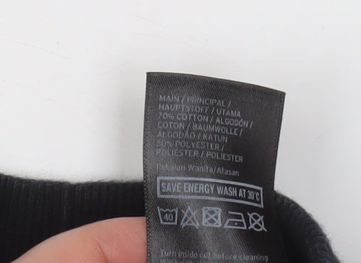 Ivy Park Women's White Black Blue Colourblock Mock Neck Sweatshirt Size S