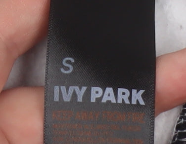 Ivy Park Women's White Black Blue Colourblock Mock Neck Sweatshirt Size S