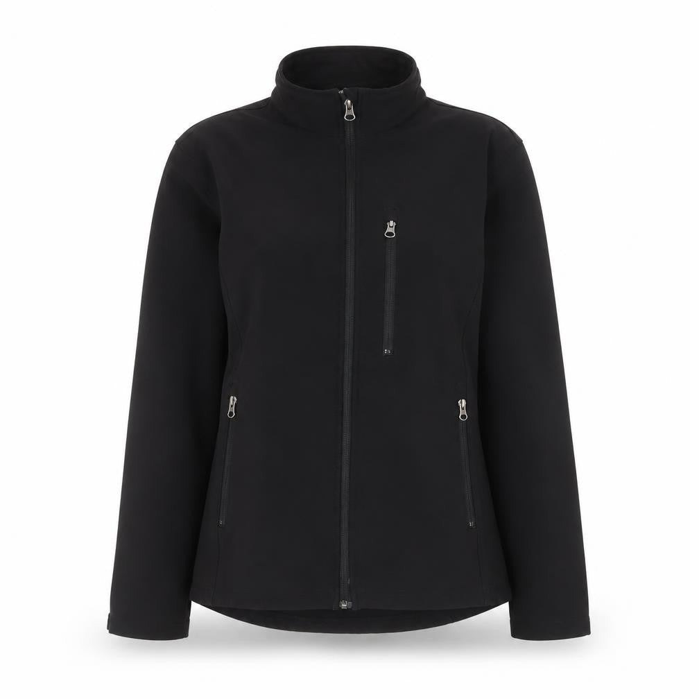 Lindström Women's Black Softshell Work Jacket Size S Windproof Full Zip