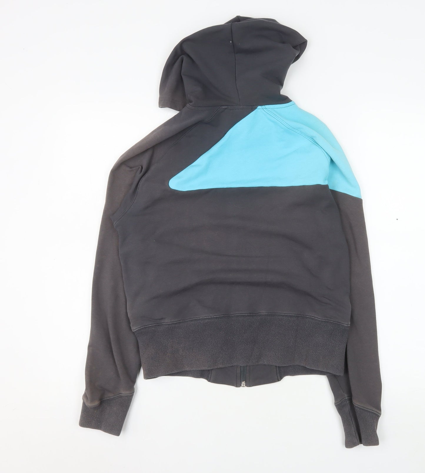 Speedo Women's Grey & Aqua Hooded Full Zip Jacket Size 12
