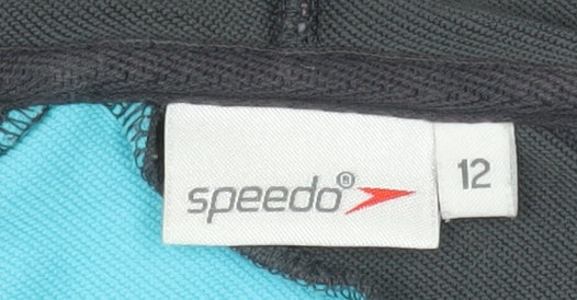Speedo Women's Grey & Aqua Hooded Full Zip Jacket Size 12