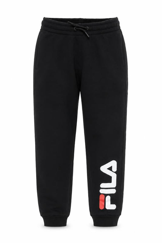 FILA Boys Black Jogger Sweatpants 10-12 Years Cotton Blend Activewear