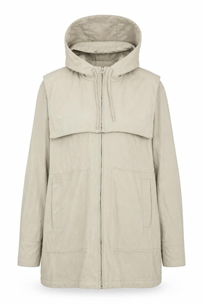 Levi's Red Tab Girls Beige Cotton Hooded Parka Jacket M