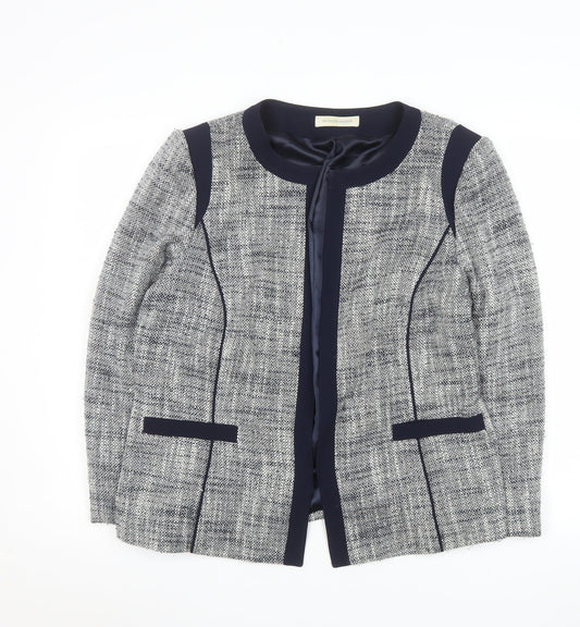 Windsmoor Women's Grey Size 16 Woven Acrylic Blend Regular Fit Blazer