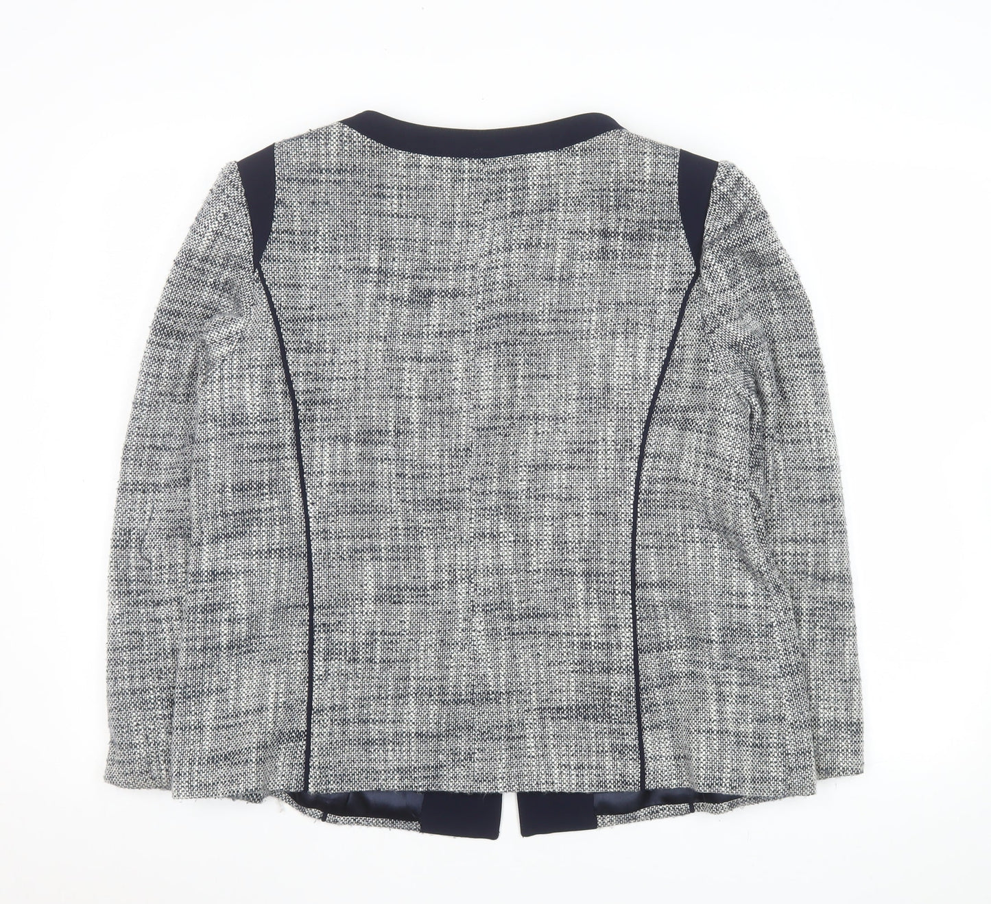 Windsmoor Women's Grey Size 16 Woven Acrylic Blend Regular Fit Blazer