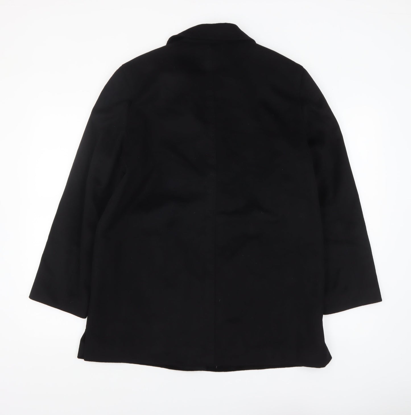Prestige Womens Black 100% Cashmere Mid-Length Coat Size 10