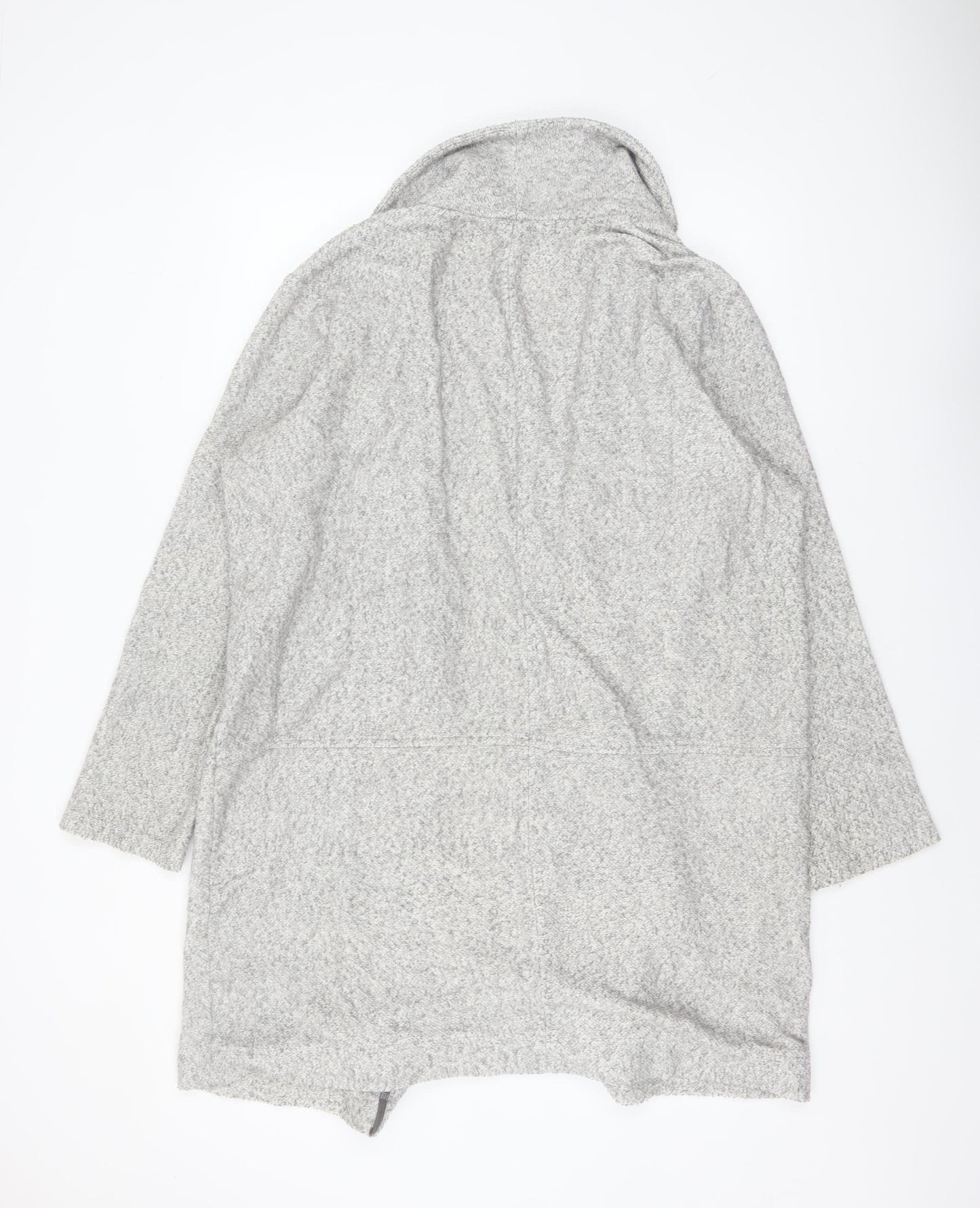 Next Women’s Grey Knit Long Coatigan Size 20 Open Front Casual