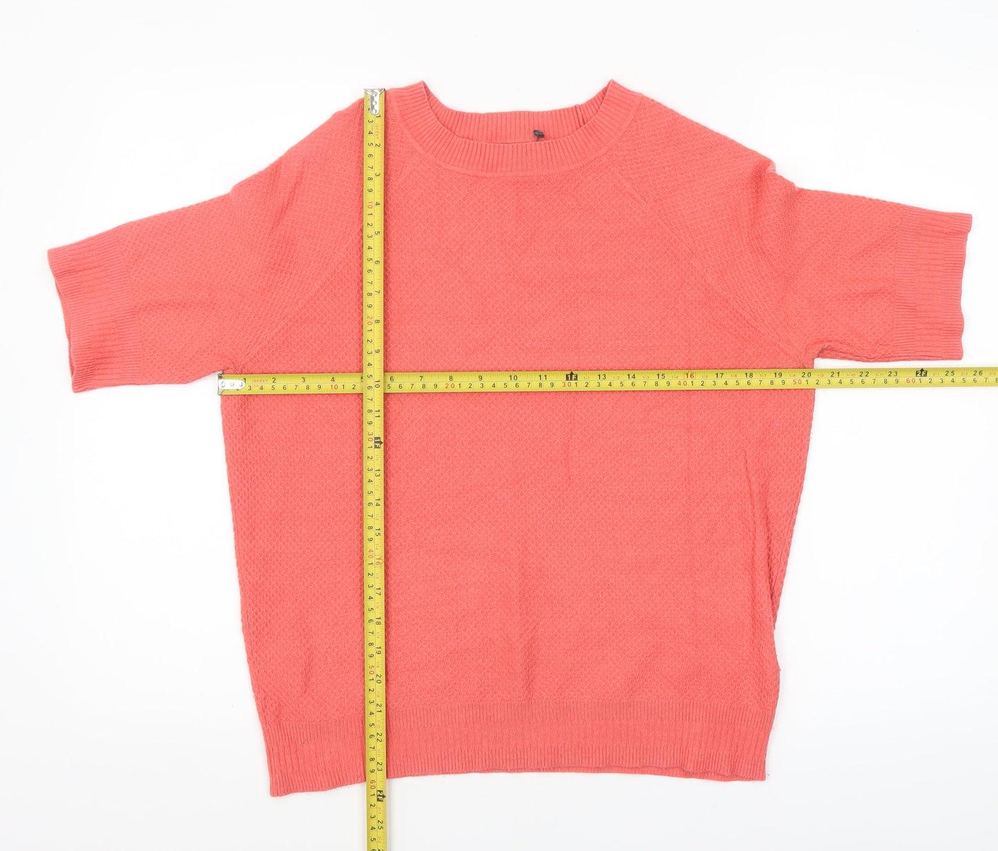 Marks and Spencer Women’s Pink Short Sleeve Knit Jumper Size 14