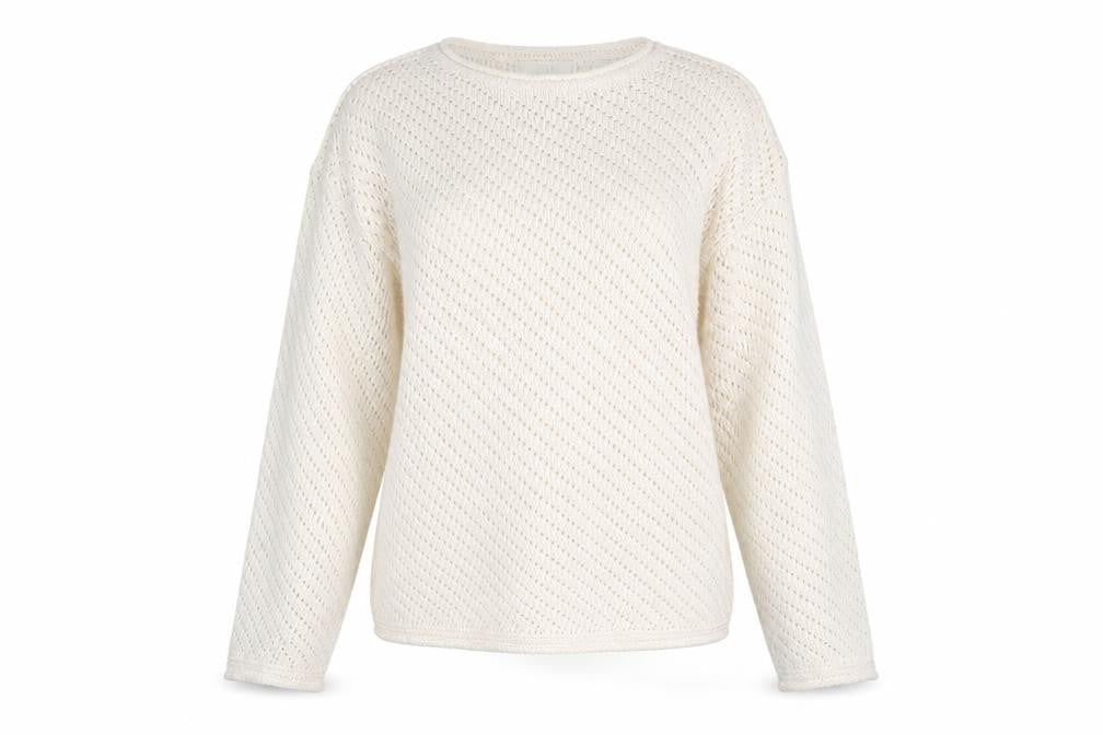Marks and Spencer Womens Ivory Open-Knit Jumper XS